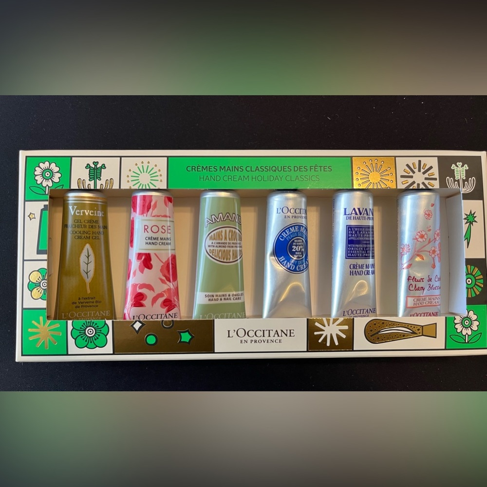 L’Occitane Hand Crème Hand Cream Holiday Classics Gift Set 6 One Oz Tubes New